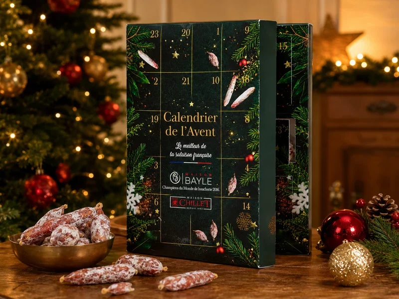 Calendario dell'Avvento con 25 mini salami - Campione del Mondo di Macelleria