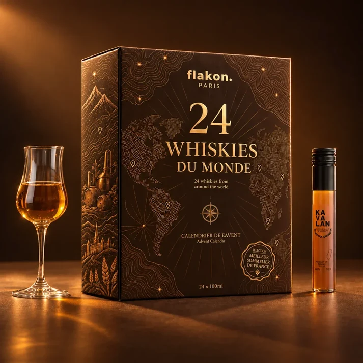 Calendario dell'Avvento con 24 whisky - Bottiglie da 10 cl